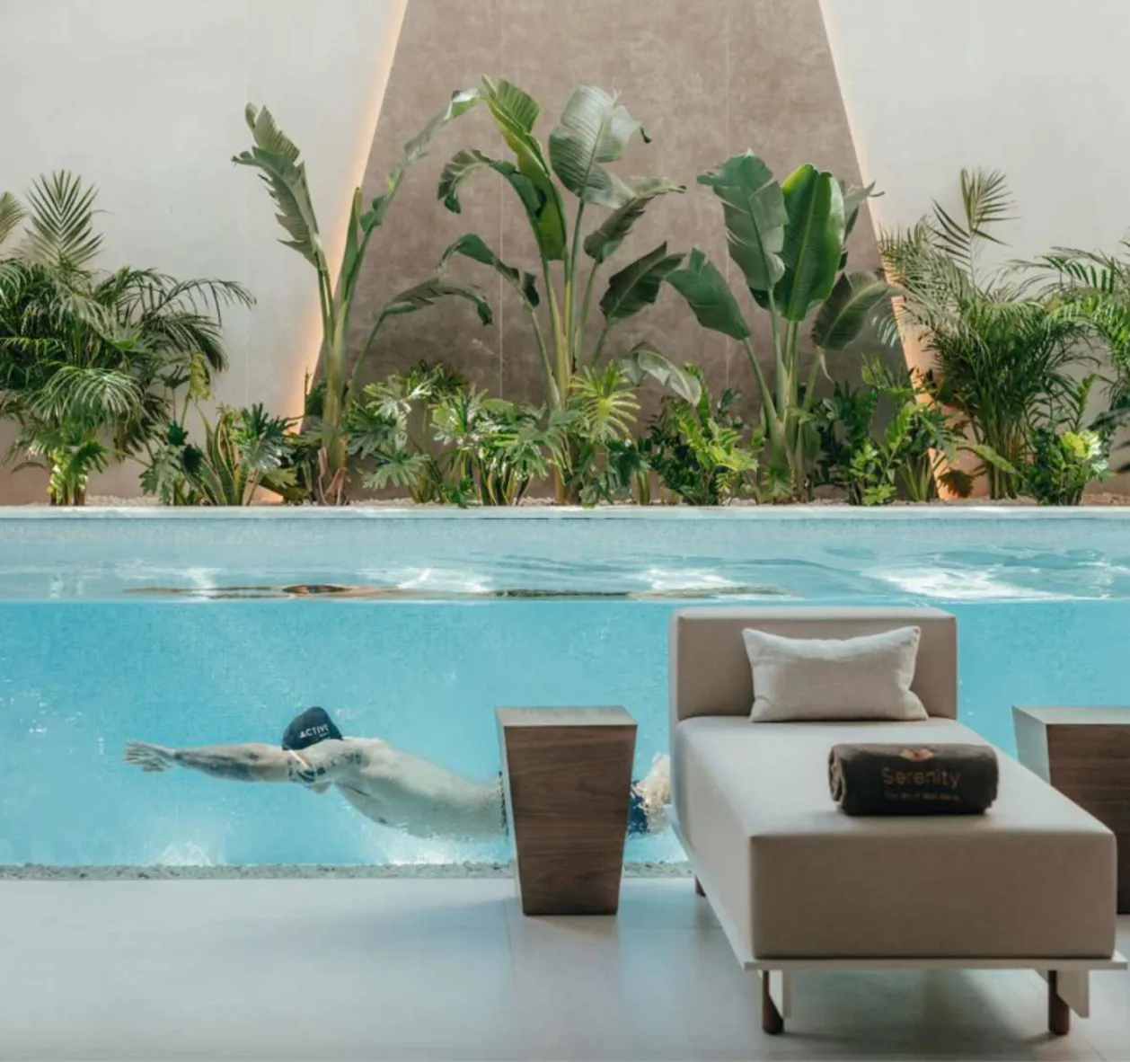 Pine Cliffs Resort in Portugal man swimming